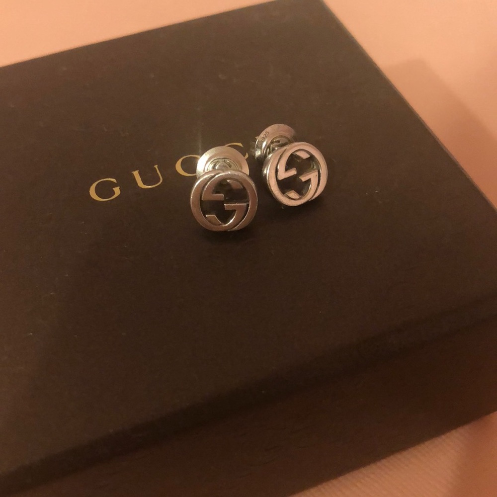 ❌SOLD❌Gucci GG Interlocking Silver Earrings